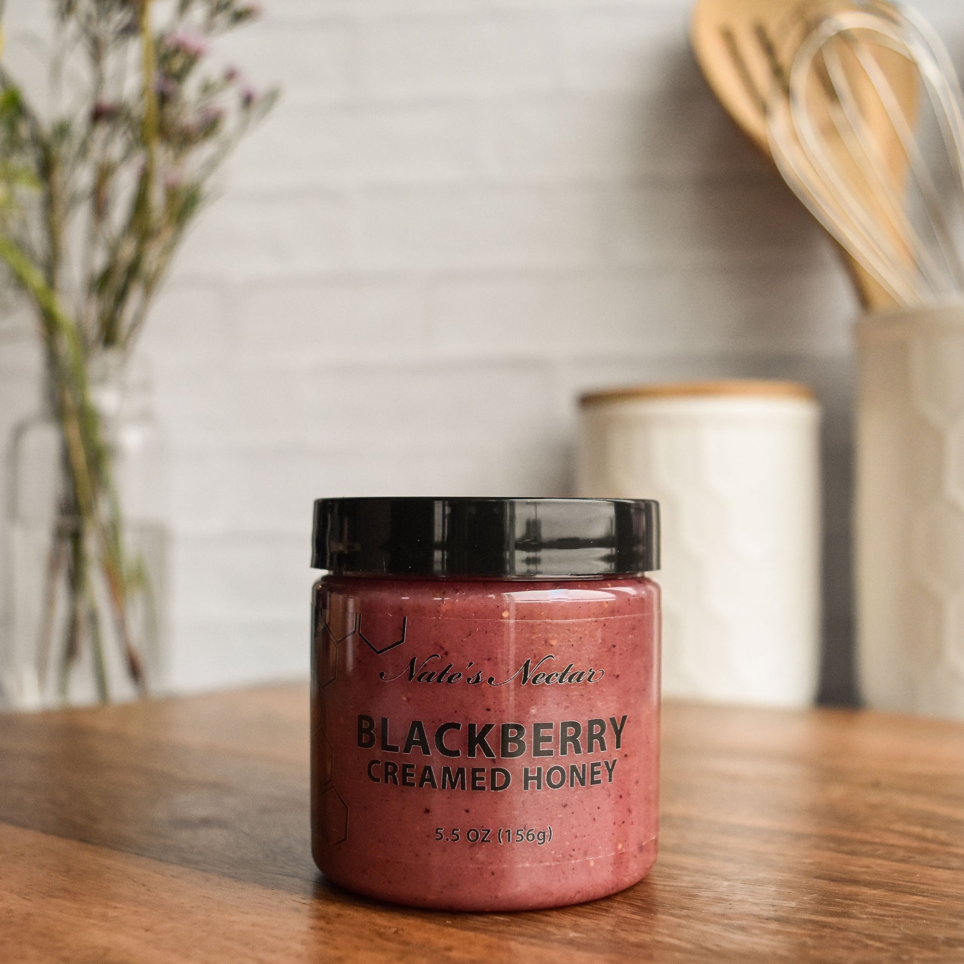 Blackberry Creamed Honey, natural ingredient spread