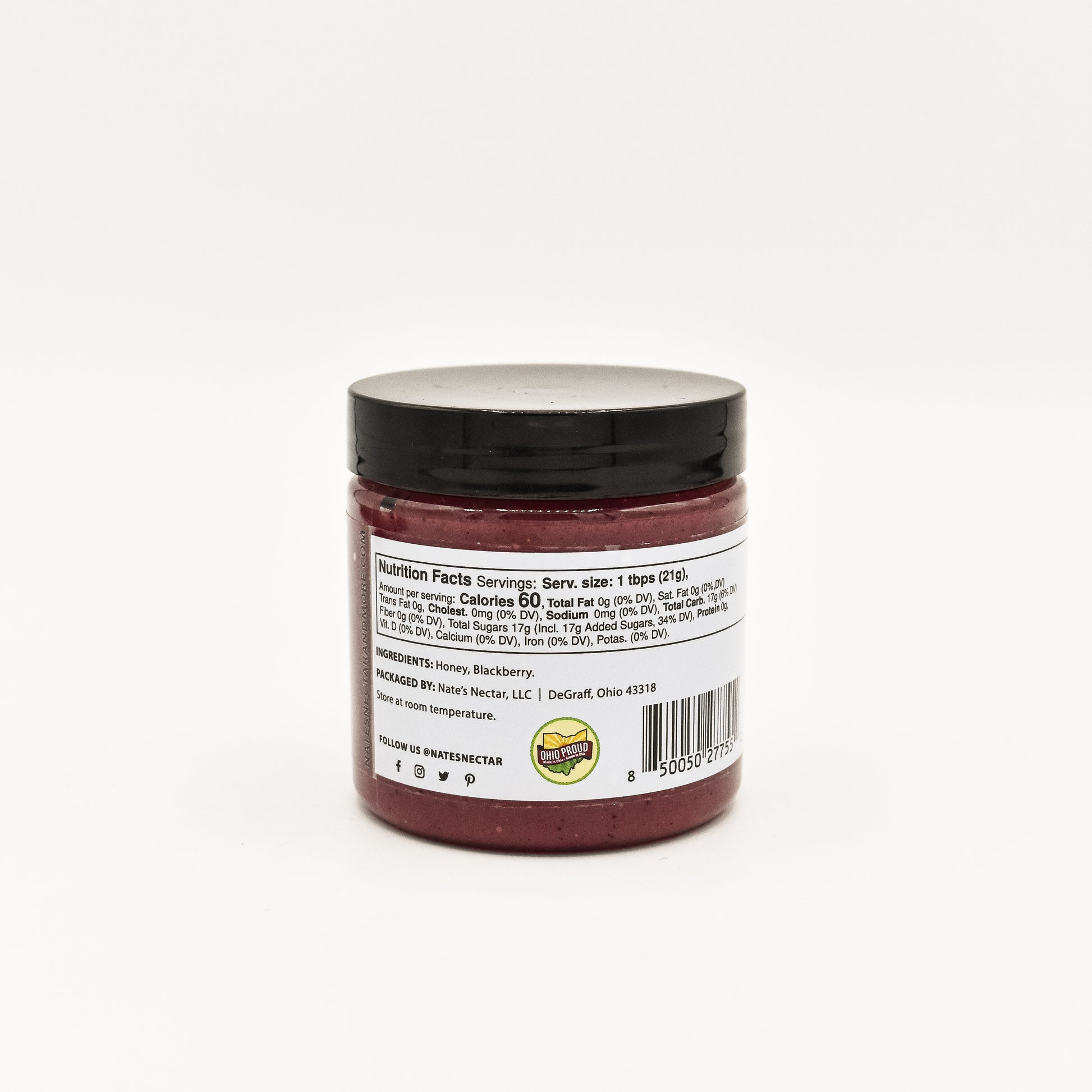 Nutrition Facts of the Blackberry Creamed Honey