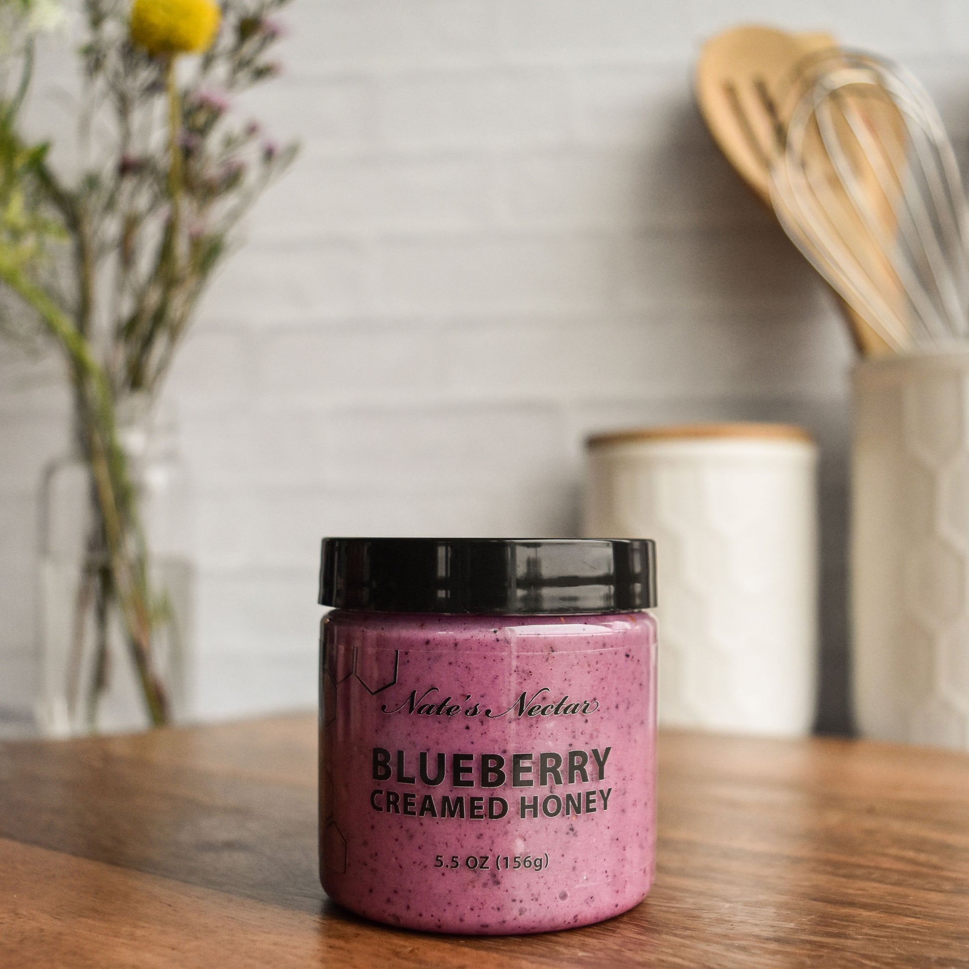 Nate's Nectar Blueberry Creamed Honey, clean ingredient spread, natural ingredients