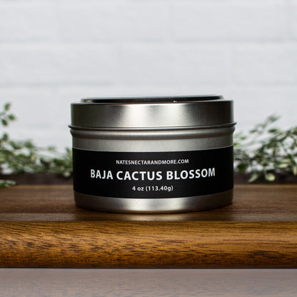 Baja Cactus Blossom, Nate's Nectar Beeswax Candle, 4 oz tin