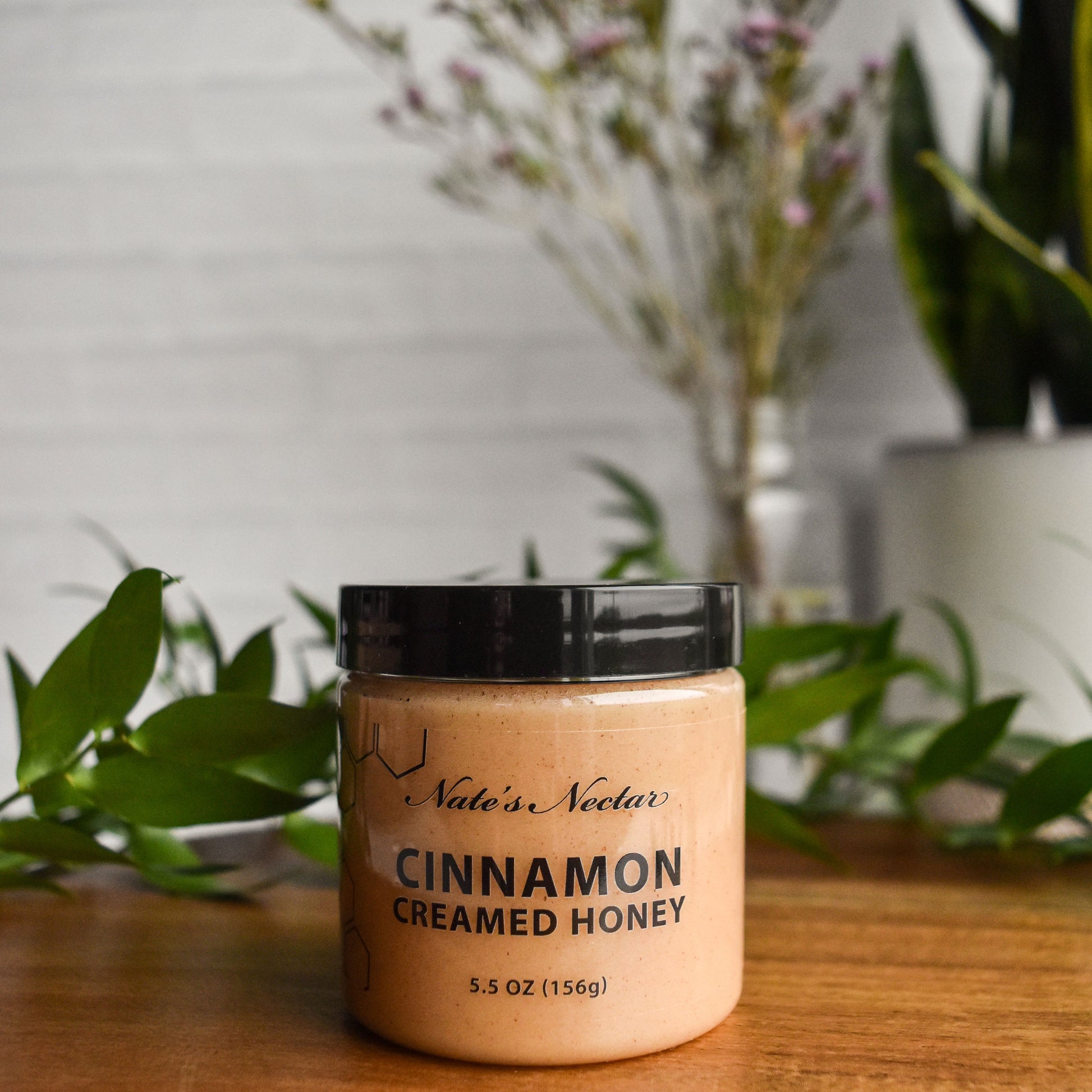 Cinnamon Creamed Honey, 5.5 oz jar, Nate's Nectar Creamed Honey Collection, natural ingredient spread