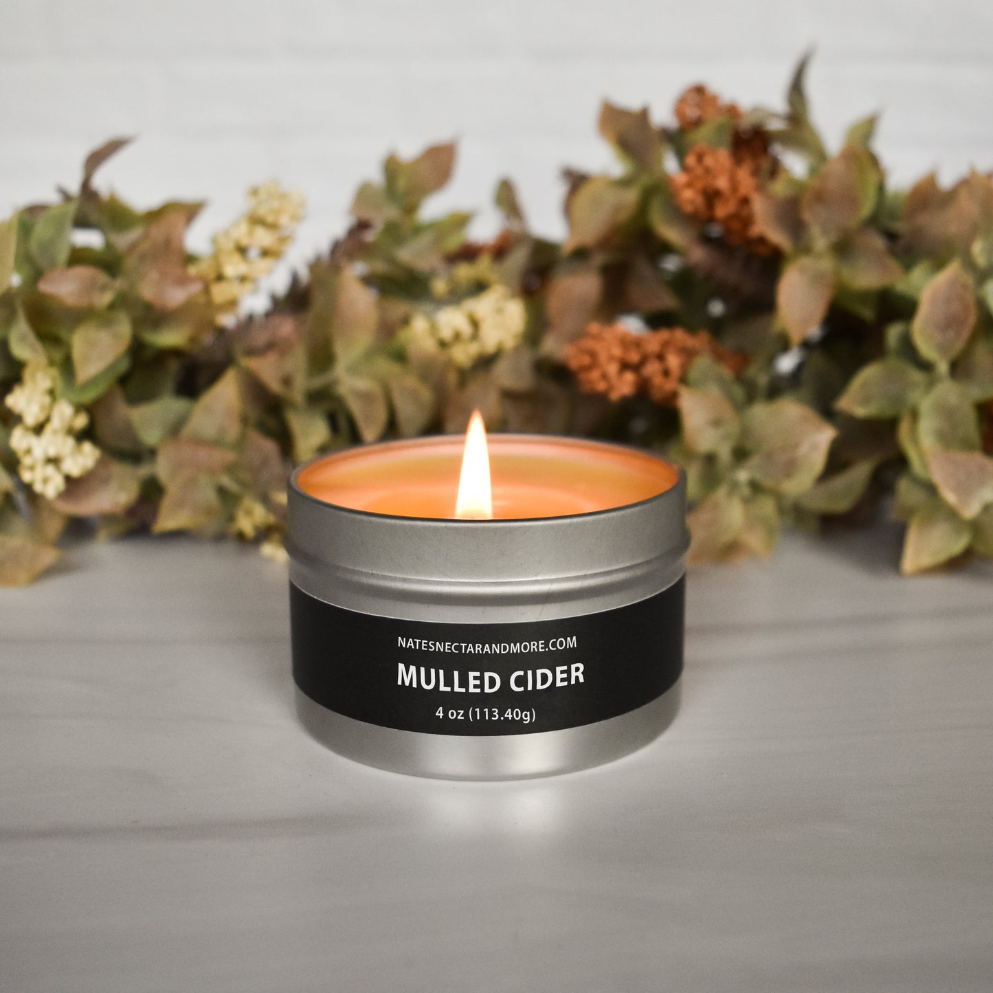 Mulled Cider Beeswax Candle, Nate's Nectar Fall Beeswax Candle Collection, 4 oz and melts