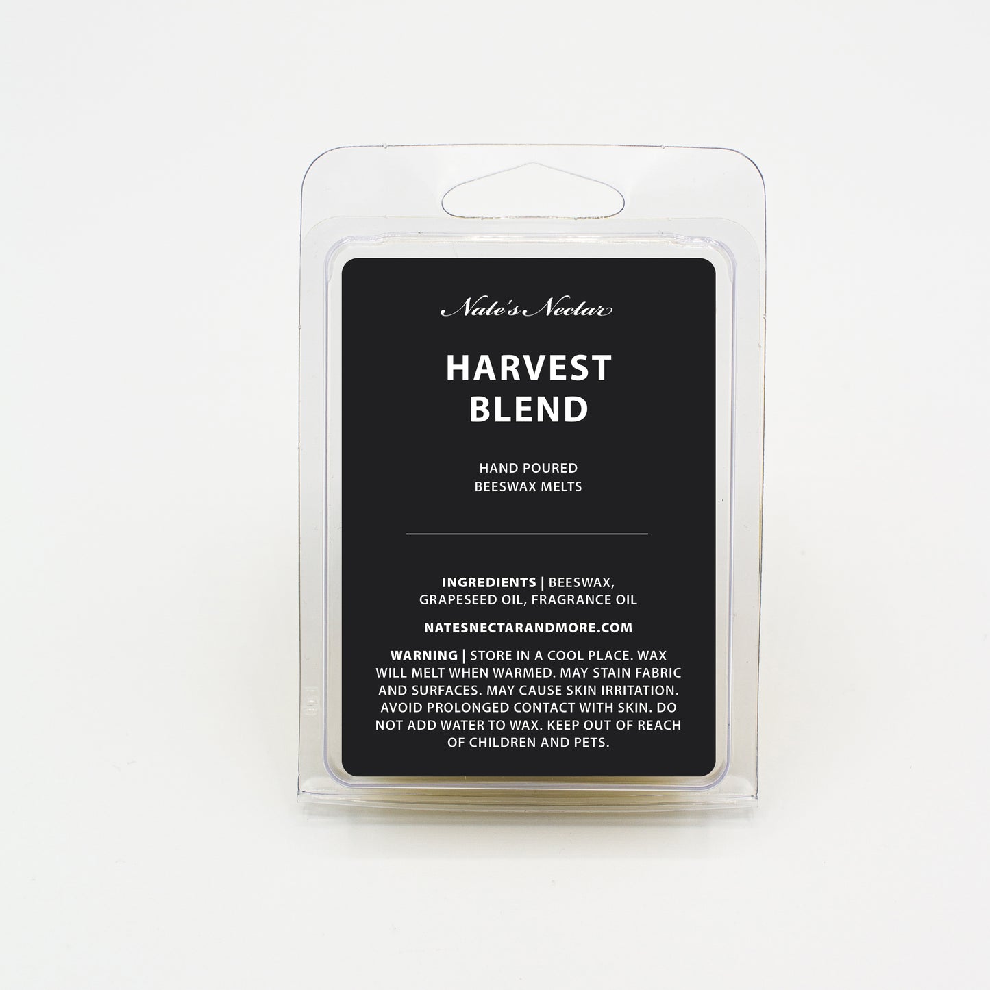 Harvest Blend Beeswax Candle, Nate's Nectar Fall Beeswax Candle Collection, 4 oz tin and candle melt