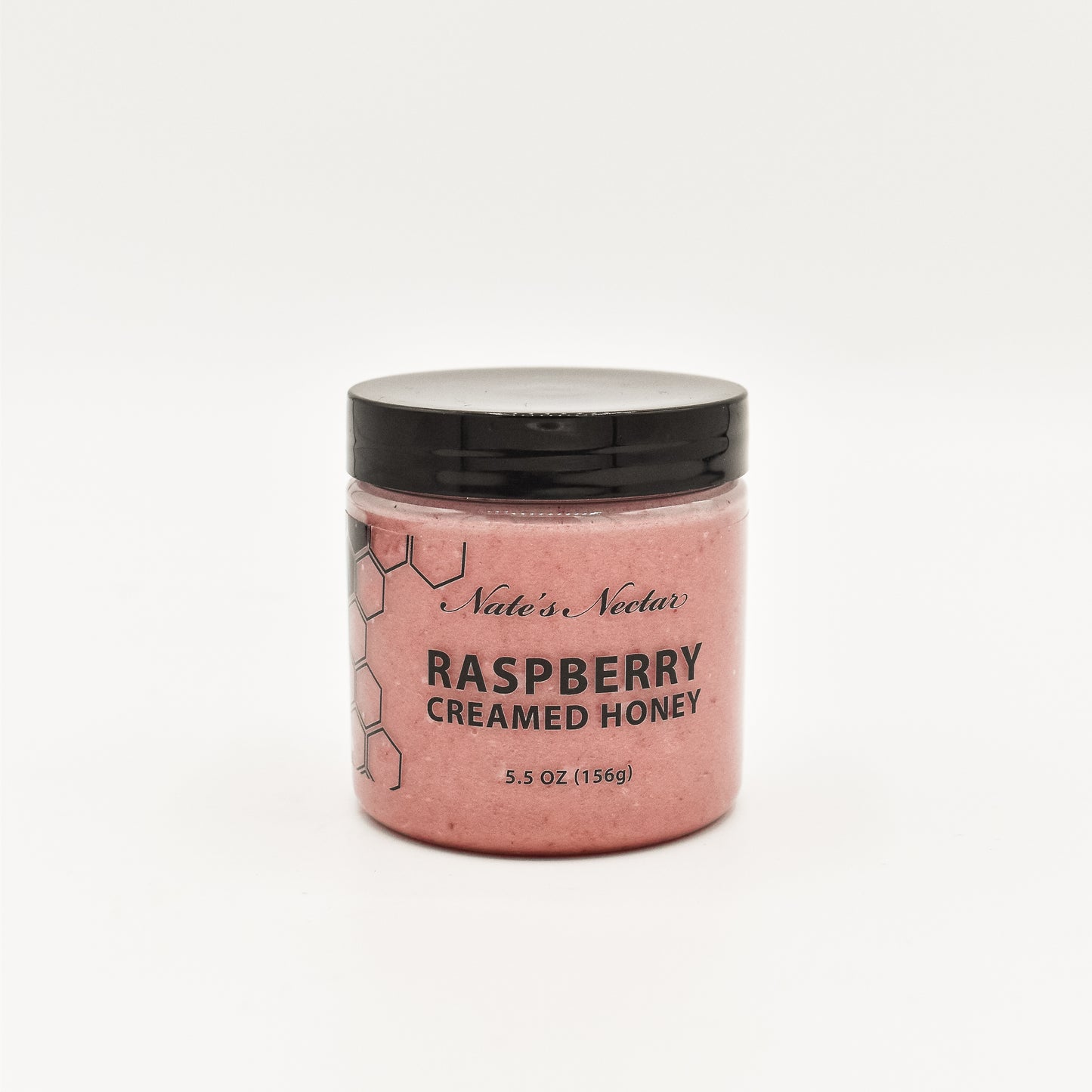 Raspberry Creamed Honey, Nate's Nectar Creamed Honey Collection, natural ingredient spread, 5.5 oz jar