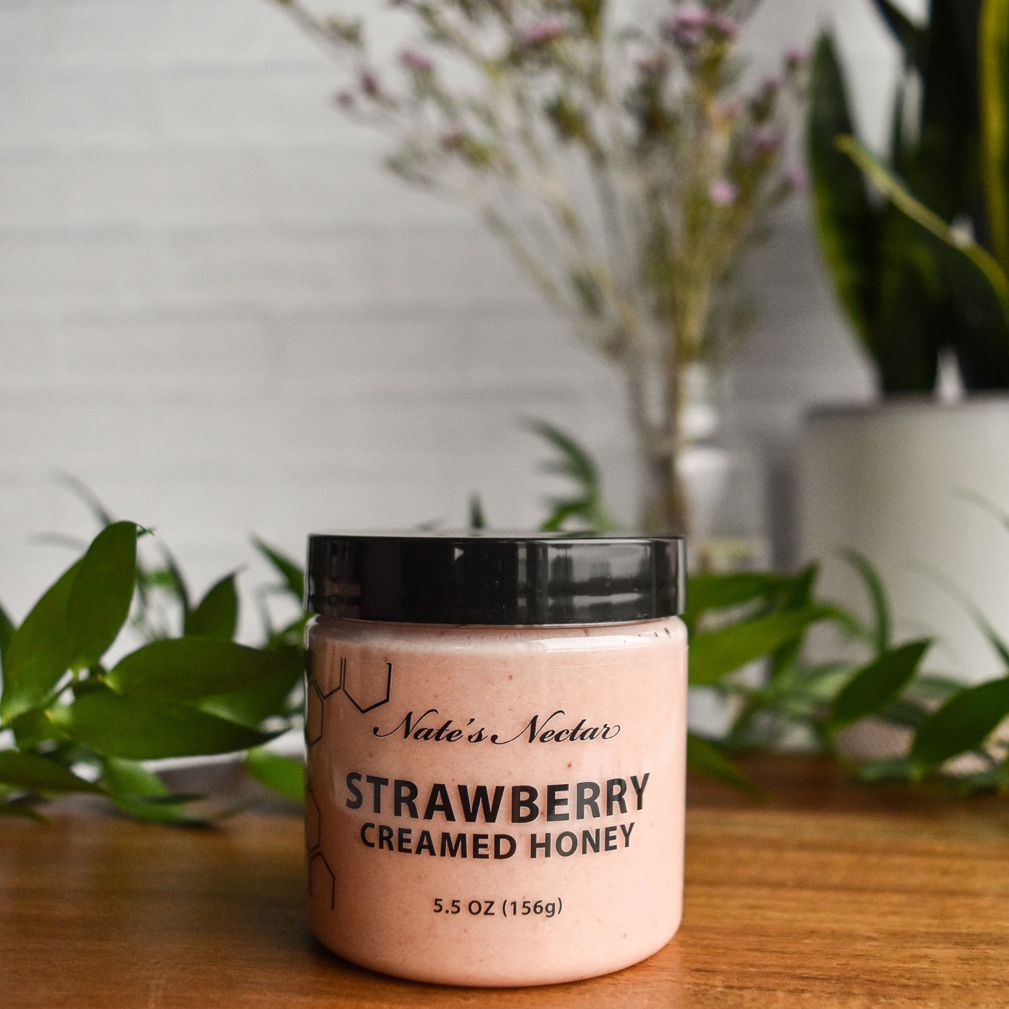 ate's Nectar Strawberry Creamed Honey, natural ingredient spread, clean ingredient creamed honey